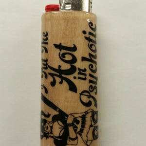 I Put The Hot In Psychotic Lighter Case Holder Sleeve Cover Fits Bic Lighters