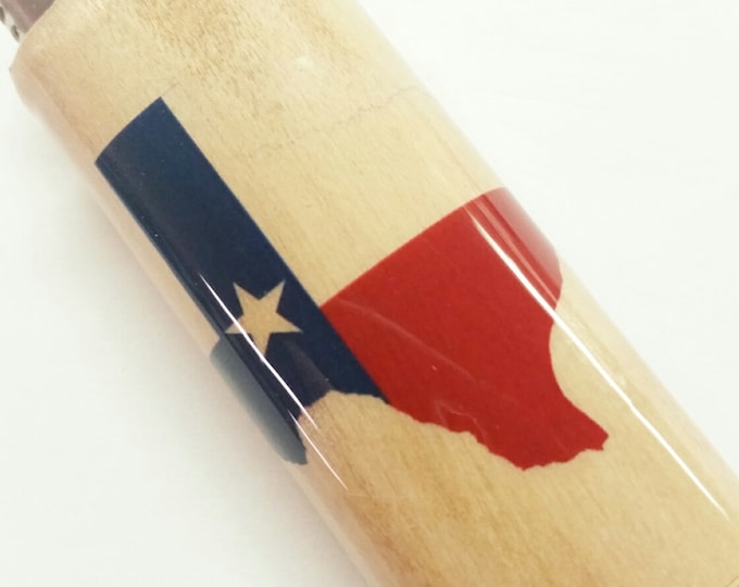 Texas Lone Star State of Texas Wood Lighter Case Holder Sleeve Cover Fits Bic Lighters