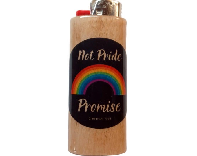 Not Pride Promise Wood Lighter Case Holder Sleeve Cover Fits Bic Lighters