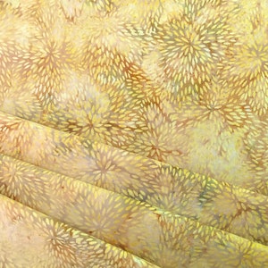 Sahara N2902-250  Floral Seeds Bali Batik Handpaints  Yellow  Hoffman Fabrics