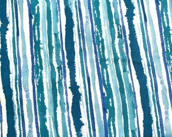 Midnight Sapphire  9381-17  Multi Watercolor Stripe  by Barb Tourtillotte  for Henry Glass Fabrics