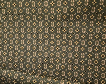 Katie's Cupboard  6677 66   Green  Gold Black   Kim Diehl   Henry Glass Fabrics