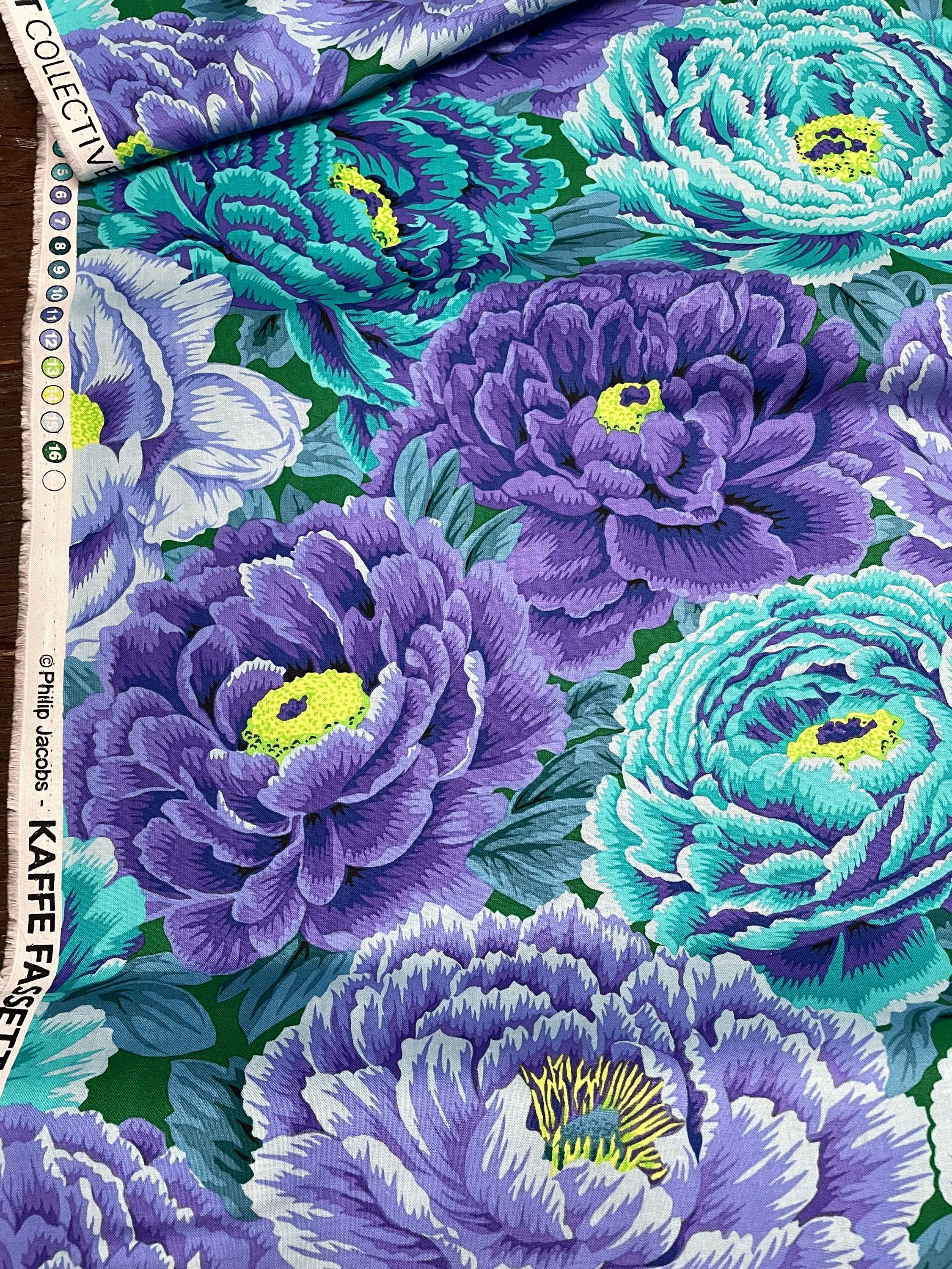 バーデンオブプルーフ BURDEN OF PROOF クロス ROEN joy Tibetan Peony PWPJ136 Blue Flowers Kaffe Fassett Collective for