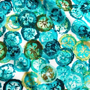 Jade Treasures PWDB049. Jade. Modern Watercolor Circles Medallions Exotic Garden Palace Denise Burkitt for Free Spirit bild 4