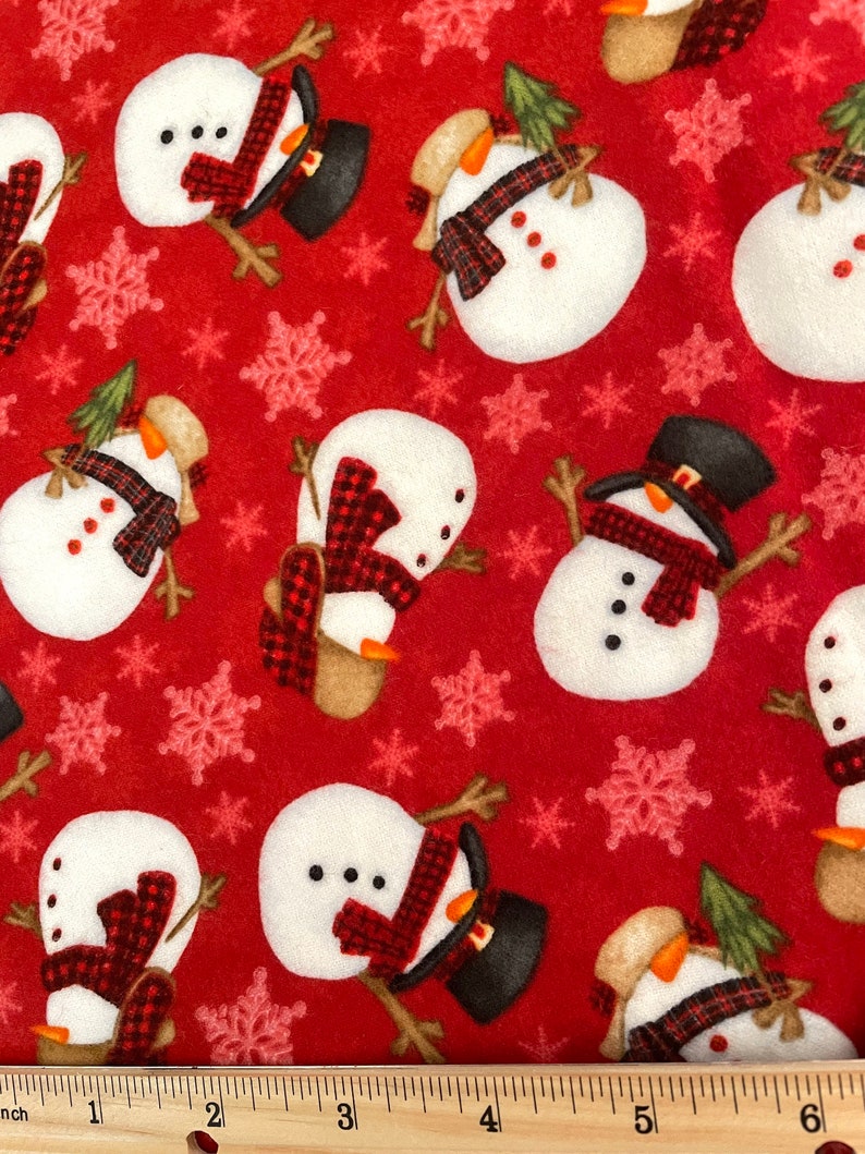 Red Snowmen Flannel Nightwear main image 1