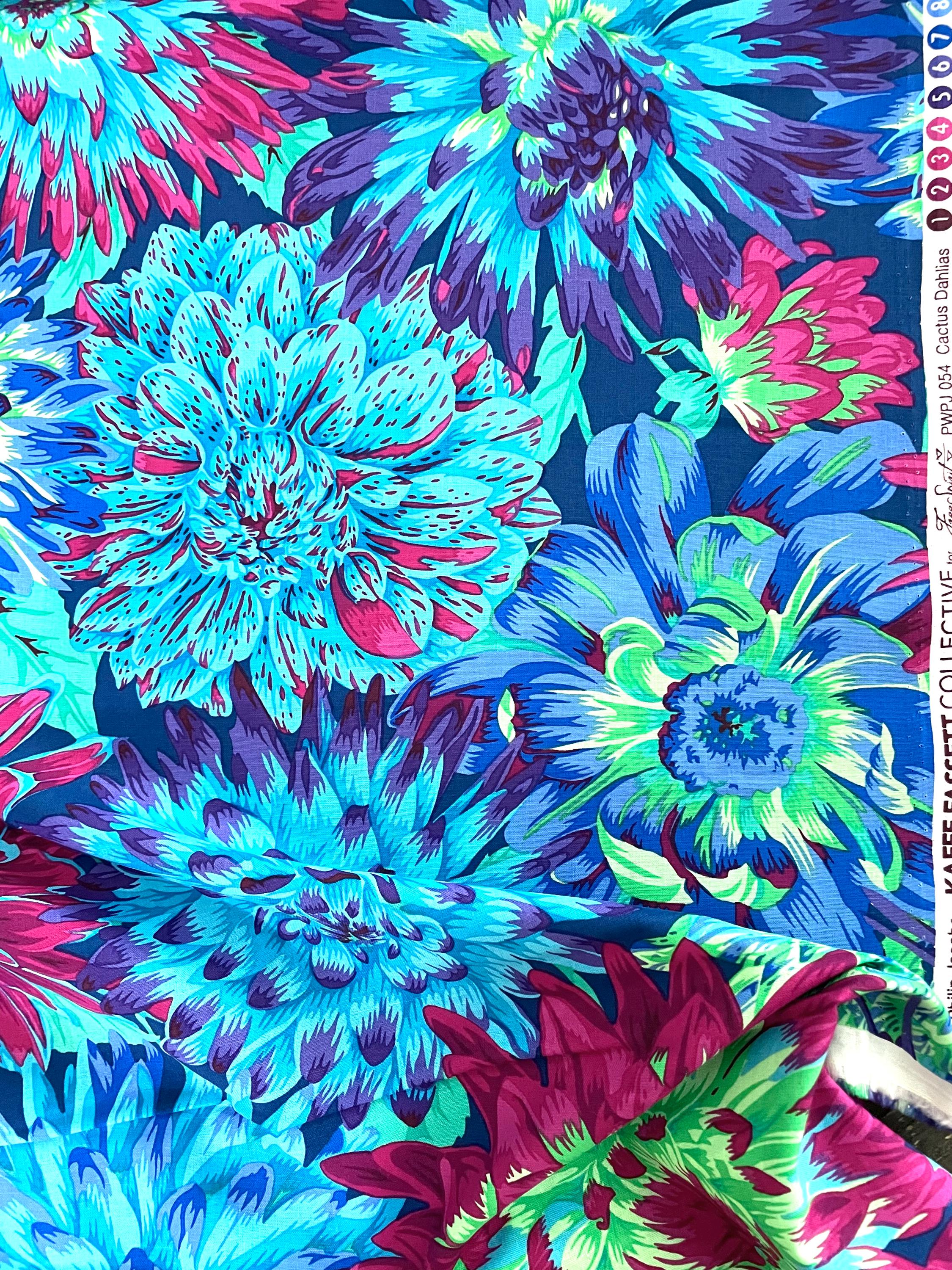 Cactus Dahlia PWPJ054 Bluex Flowers Kaffe Fassett Collective for