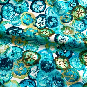 Jade Treasures PWDB049. Jade. Modern Watercolor Circles Medallions Exotic Garden Palace Denise Burkitt for Free Spirit bild 2
