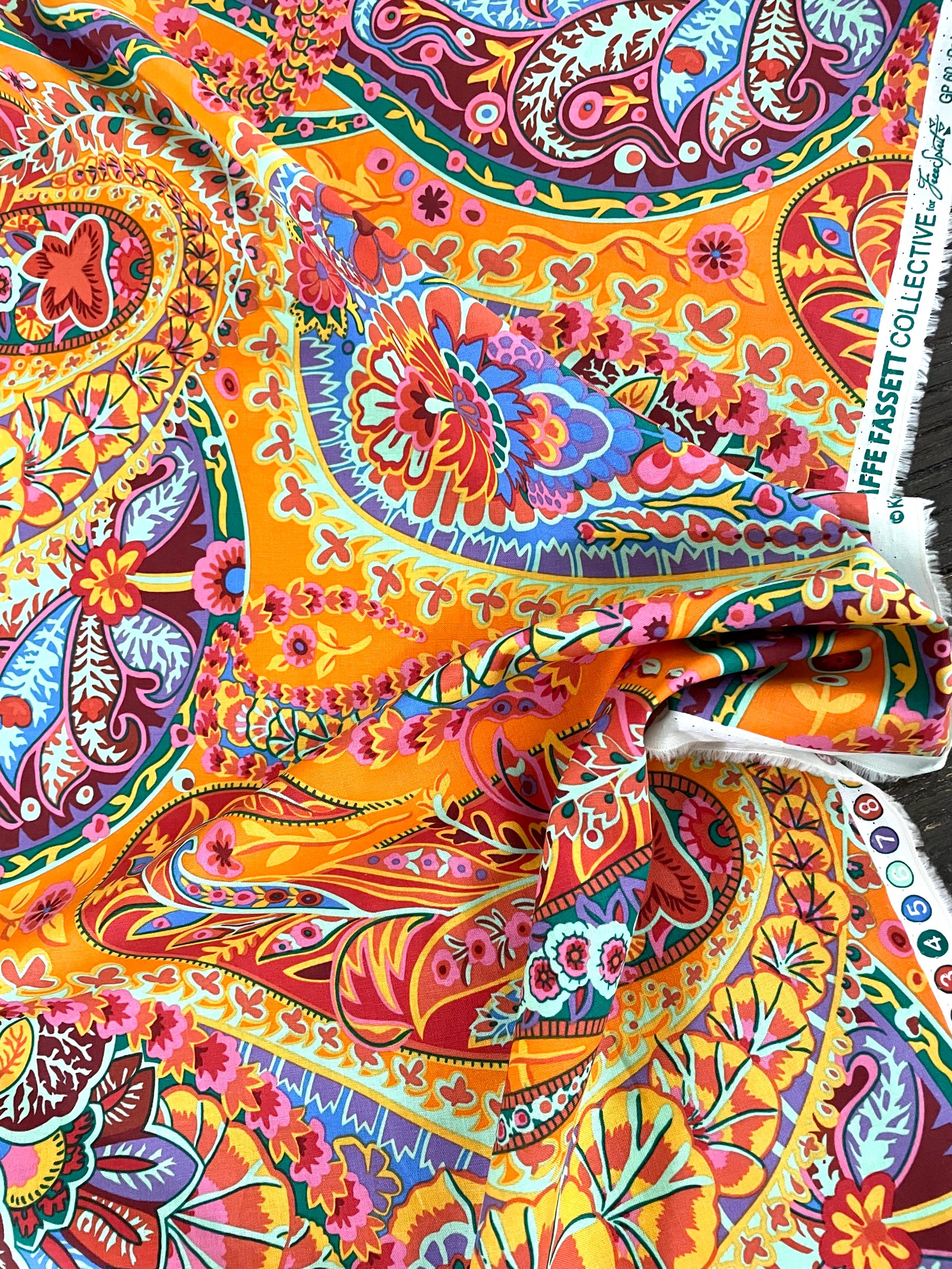 Paisley Jungle GP60 Tangerine Kaffe Fassett Collective for Free
