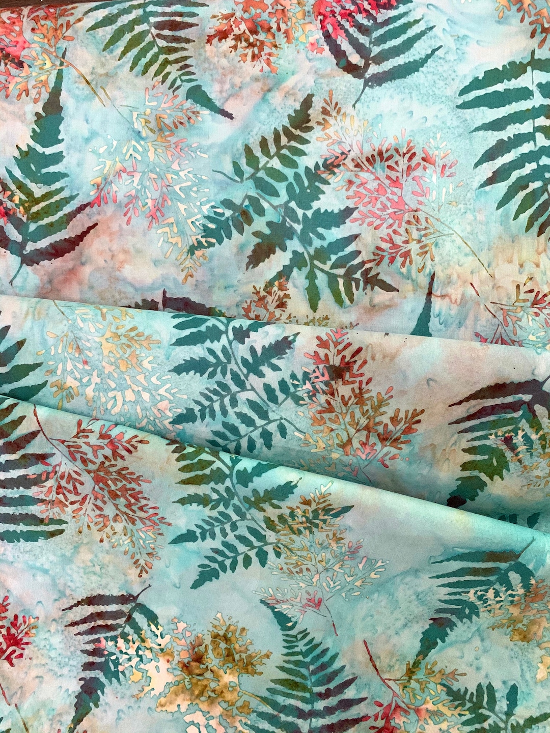 Aquarius N2839-536 Fern Bali Batik Handpaints Hoffman