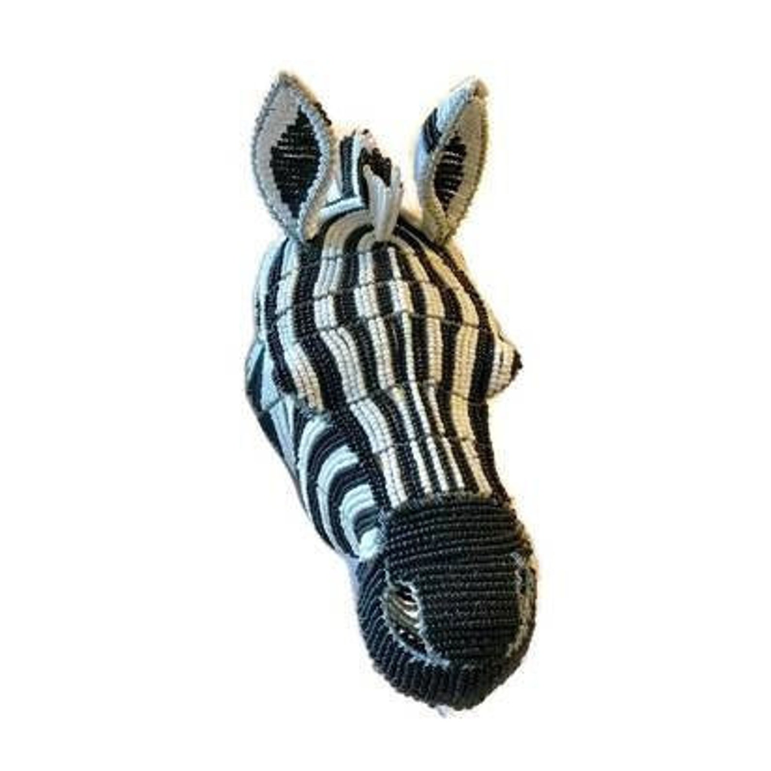 Beaded African Zebra Trophy Head Beaded Animal Trophy Head Etsy
