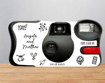 1 Kodak Disposable Camera Wrap Cover, Camera Sticker, Personalised Wedding, With Sign, Wrap Only,