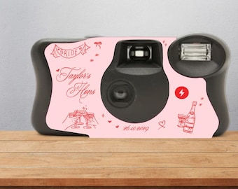 1 Kodak Disposable Camera Wrap Cover, Camera Sticker, Hens, Bridal Shower, With Sign, Wrap Only,
