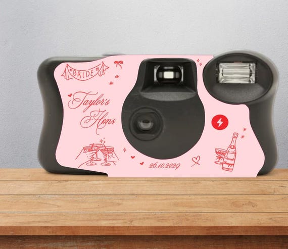 1 Kodak Disposable Camera Wrap Cover, Camera Sticker, Hens, Bridal Shower, With Sign, Wrap Only,
