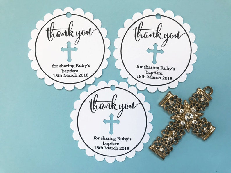 White Gift Tags Religious Cross Christening Holy Communion Etsy Australia