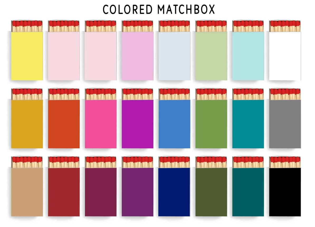 Color Matchbox, Match for Wedding, Bridesmaid Gift, Wedding Favor ...