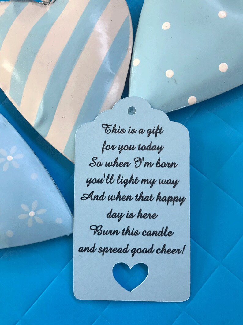 Gift Tags Baby Shower Favour Bomboniere Burn This Candle Etsy