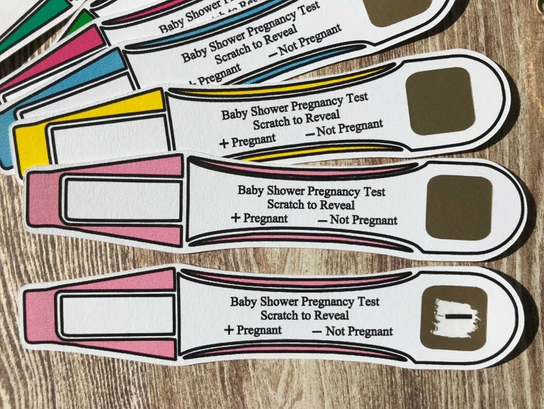 10 Baby Shower Game Pregnancy Tests Activity Pregnancy Reveal Etsy Norway