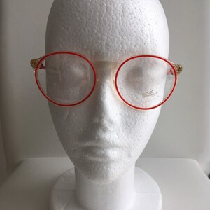 METALVISTA glasses NOS Vintage Red Frames,Unisex Eyewear, retro deadstock unisex, made in Italy, NOS, not used, demo lenses, Boy Club