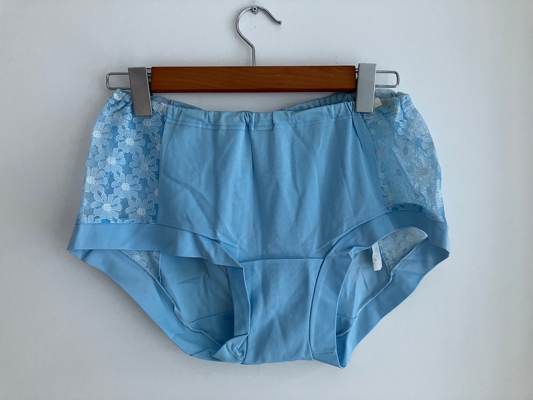 NOS Soviet Underwear Ladies Unused Panties Light Blue Underpants With