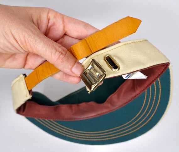 Vintage Levis Orange Tab Khaki Visor Leather Badge 70s Fits  display picture 2