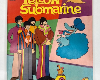 Beatles Yellow Submarine Gold Key Comic Book 1968 with Poster Intact Attached