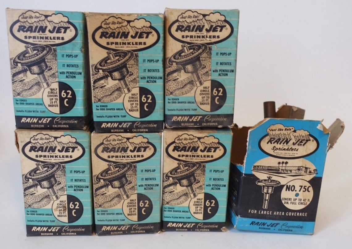 7 Rain Jet Sprinkler Heads 62C x6 15 Half Circle And 75C x1 Etsy