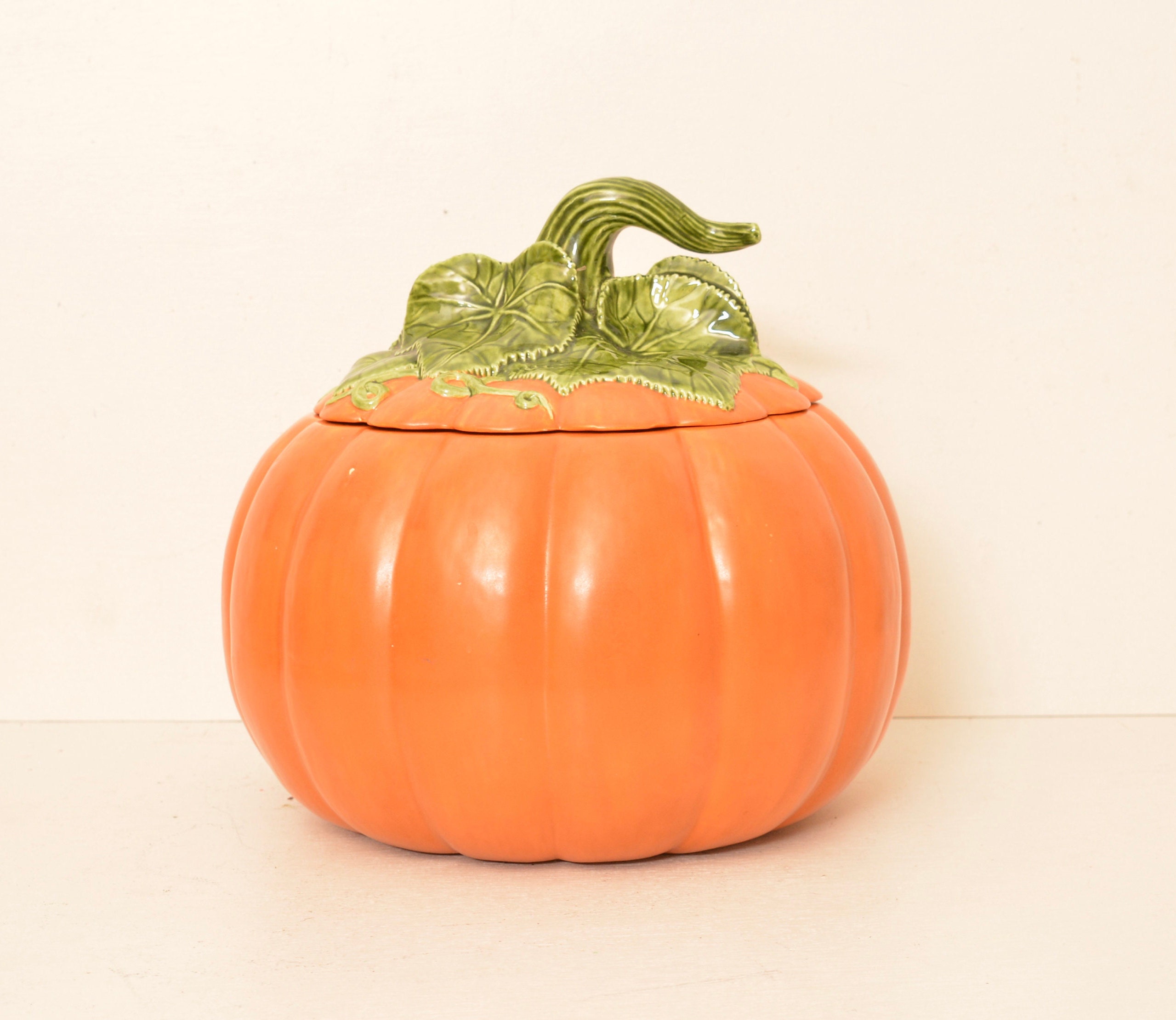 Vintage Covered Pumpkin Bowl Halloween Candy Dish Thanksgiving Etsy