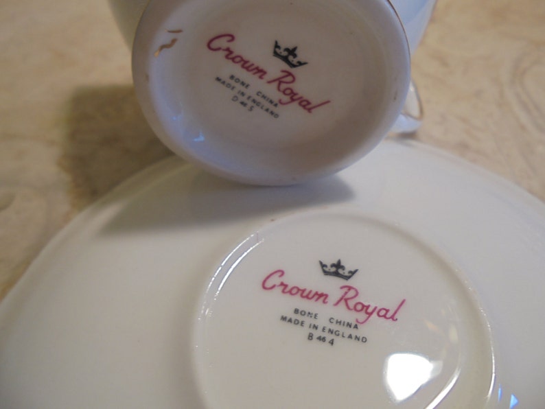 Crown Royal Bone China Made in England Pink and Yellow Tulips Etsy