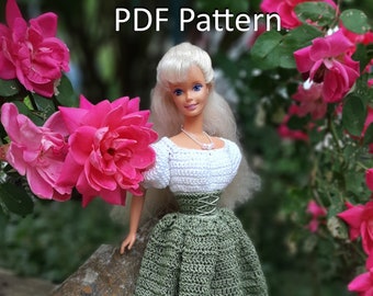 Crochet Fashion Doll Dress Pattern in Two Looks