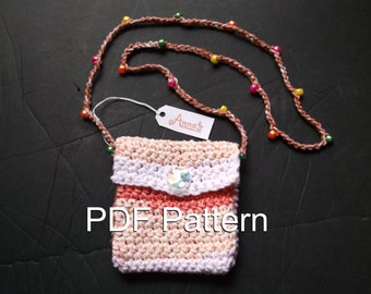 PDF Pattern Crochet Mini Pouch With Beaded Strap