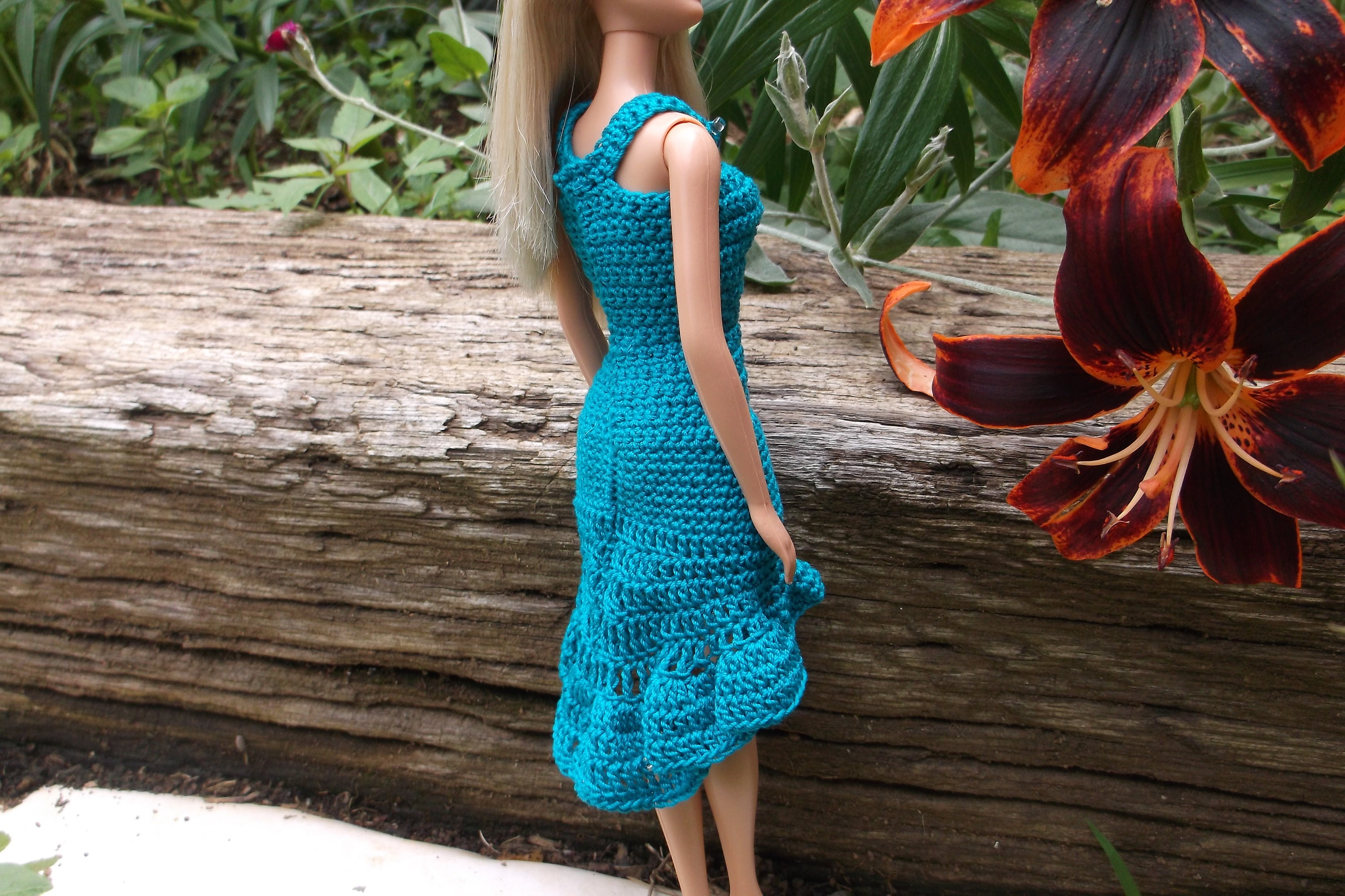 PDF Pattern for Crochet Barbie Dress With Modern Asymmetrical - Etsy
