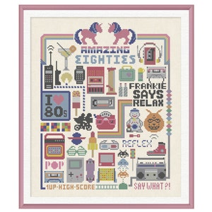 Eighties - Cross Stitch Pattern (Print your own PDF)