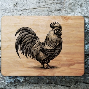 Poulet SVG | Svg coq | fichier de gravure laser | Forgelumineuse | XTool