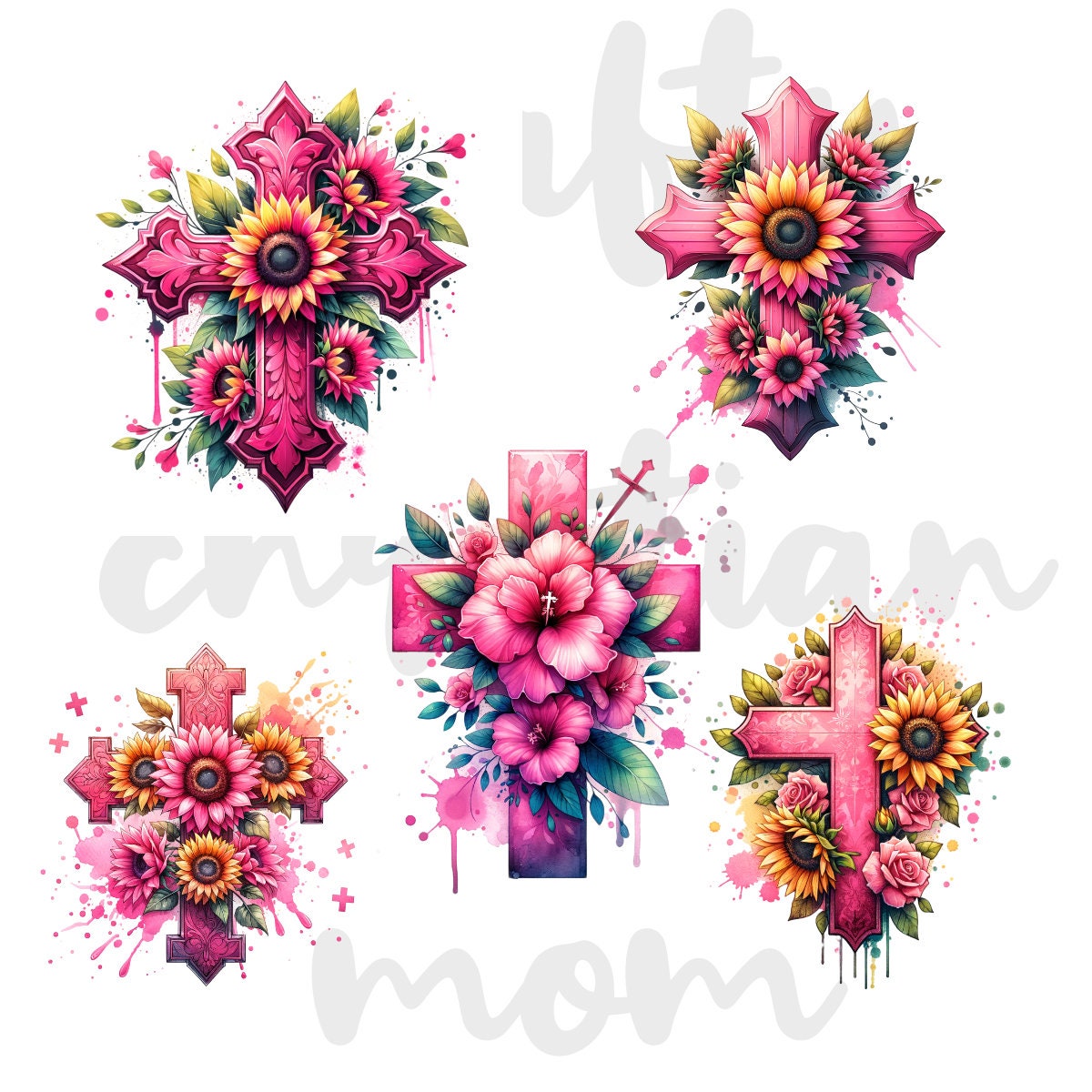 Fable Pink Sun Large Cross main image 1