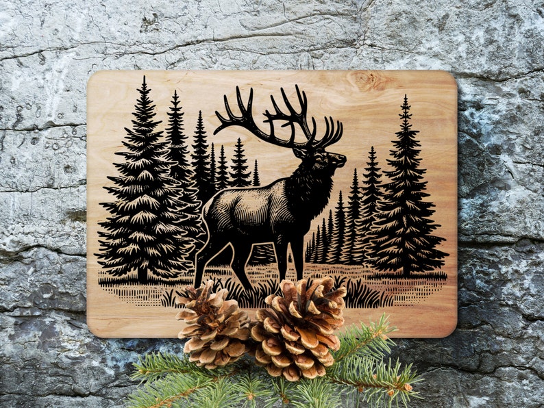 Elk Rack Svg Detailed Elk Svg Woodland Animal SVG Deer Hunting Hunting SVG Buck SVG ...