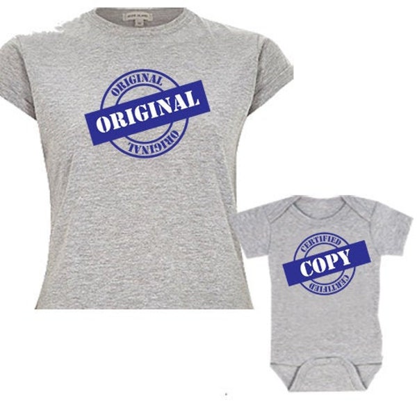 Original and Copy - Cute digital file for parent and child t-shirts, SVG, JPG, and PNG for use on Silhouette or Cricut.