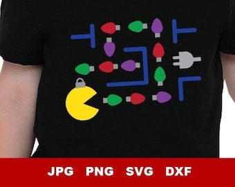 Christmas lights video game. Instant download digital files - jpg, png, svg, dxf.  NO physical items will be sent or mailed.