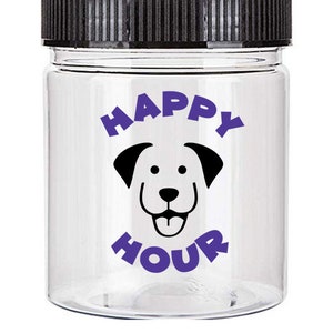 Happy Hour - Dog Treat Jar digitale bestanden. SVG, PNG, JPEG te gebruiken met uw silhouet of Cricut.