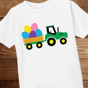 Trattore di uova di Pasqua - File digitale scaricabile immediatamente per magliette, biglietti e scrapbooking per bambini - SVG, JPG e PNG da ritagliare o stampare.