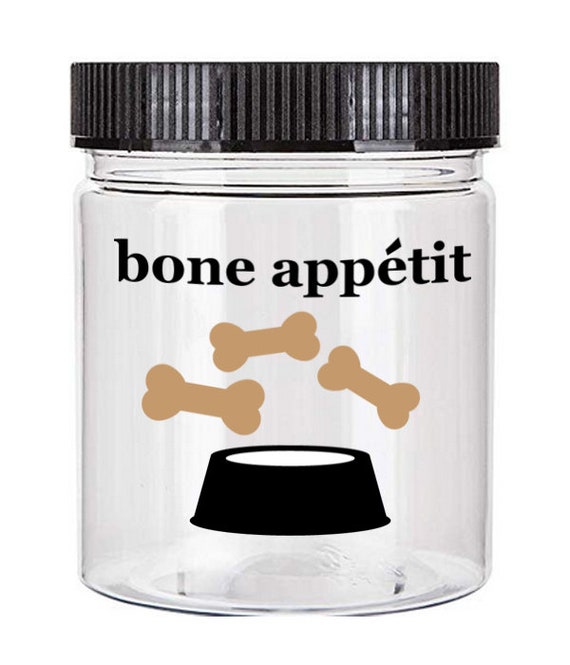 Bone Appetit dog treat jar. Instant download digital files. Etsy