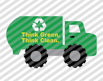Recycle Truck -  Digital files for kids t-shirts, greeting cards, scrapbooking - SVG, JPEG, and PNG files for cut or print.