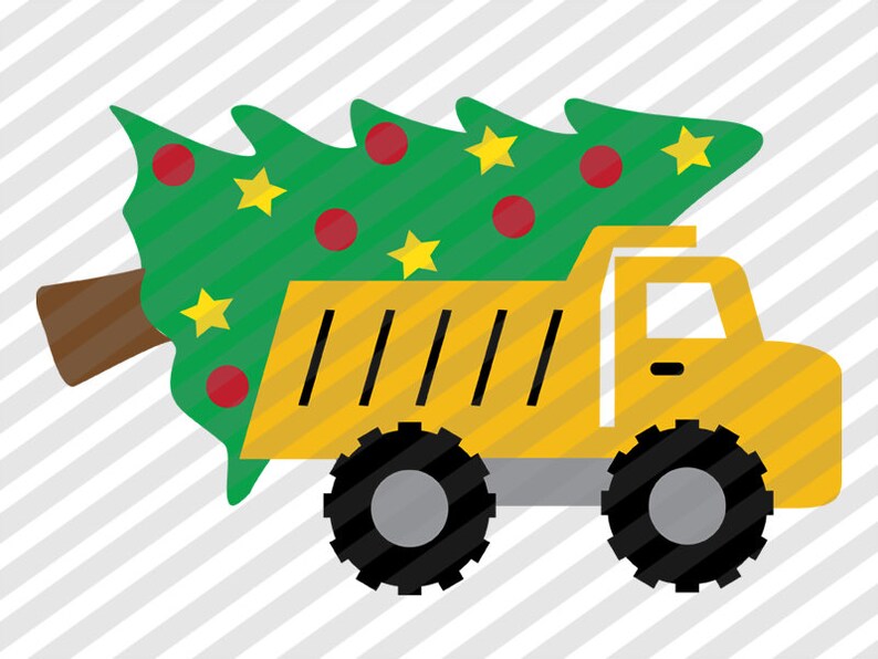 Christmas Tree Dump Truck. Instant Download Digital Filessvg Etsy