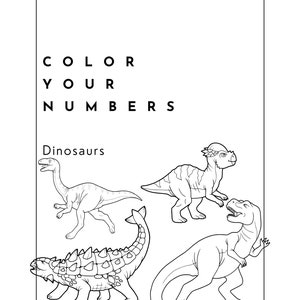 Color Your Numbers - Dinosaurs