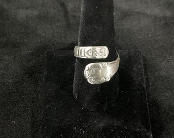 Sterling silver spoon ring 925 solid