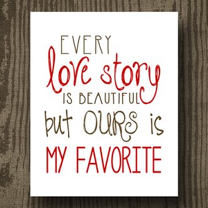 Every Love Story Printable Instant Download Wall Art Home Decor Wedding ...