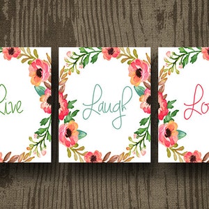 Live Laugh Love Printable - Instant Download - Wall Art - Wedding Signs ...