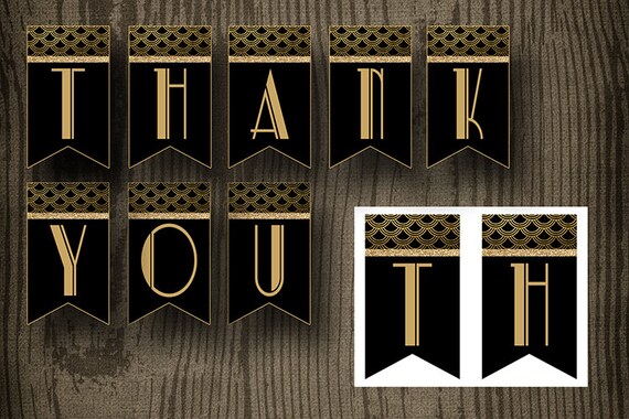 Retro Wedding Banner Printable Thank You Banner Wedding - Etsy