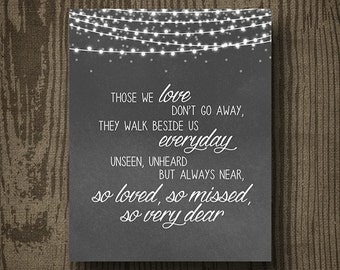 Whimsical Those We Love Wedding Printable - Printable Wedding Sings - Wedding Decor - Whimsical Wedding - Wedding Sign