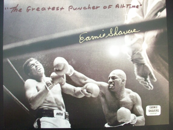 MUHAMMAD ALI vs EARNIE SHAVERS 8X10 PHOTO BOXING POSTER PICTURE COLOR