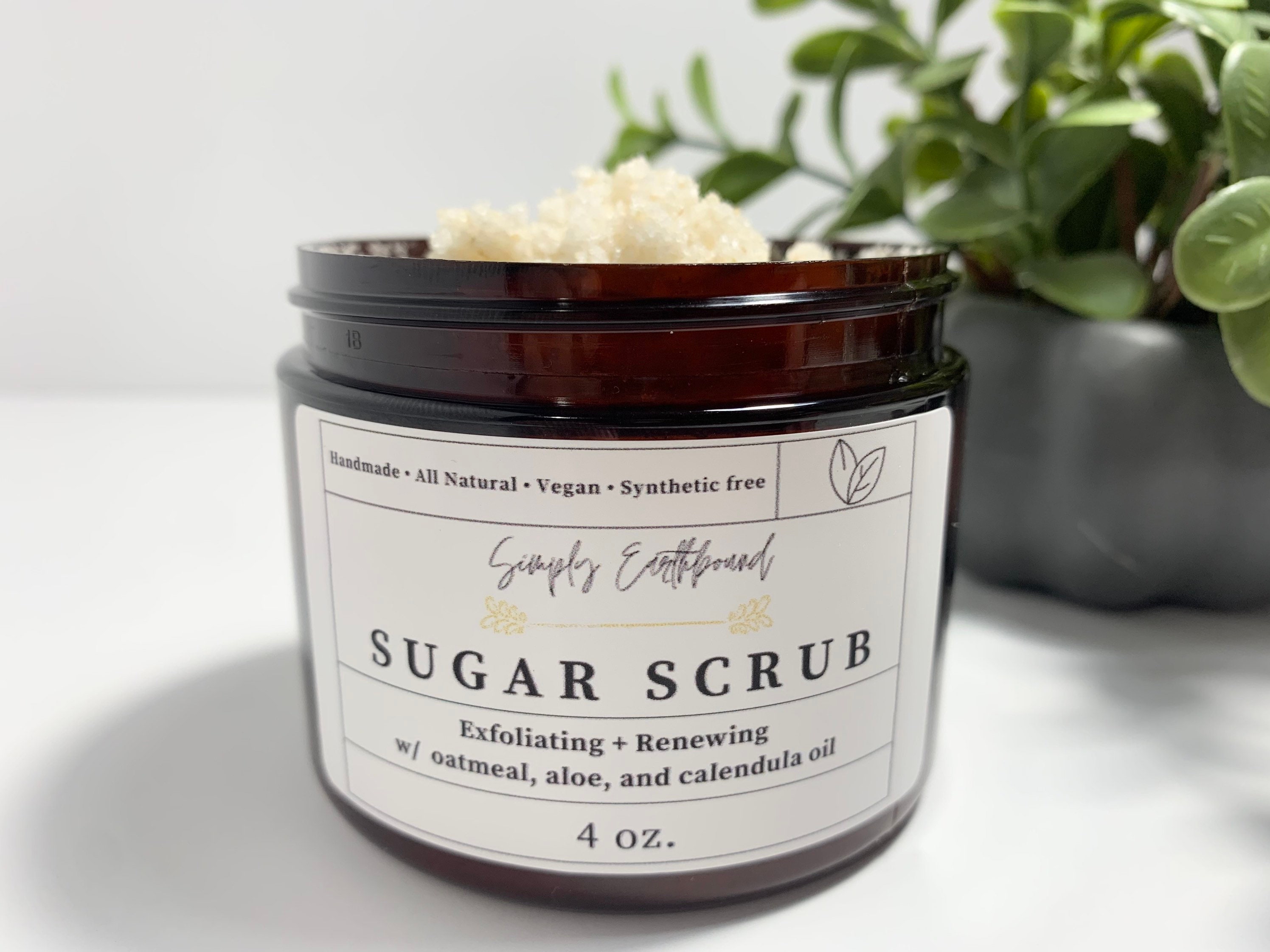 Sugar Scrub for Hands Feet and Body Exfoliating and Renewing